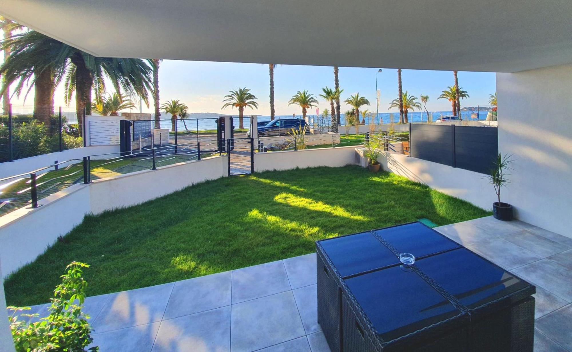 T3 Neuf Avec Terrasse Et Jardin Face A La Mer 邦多勒 外观 照片